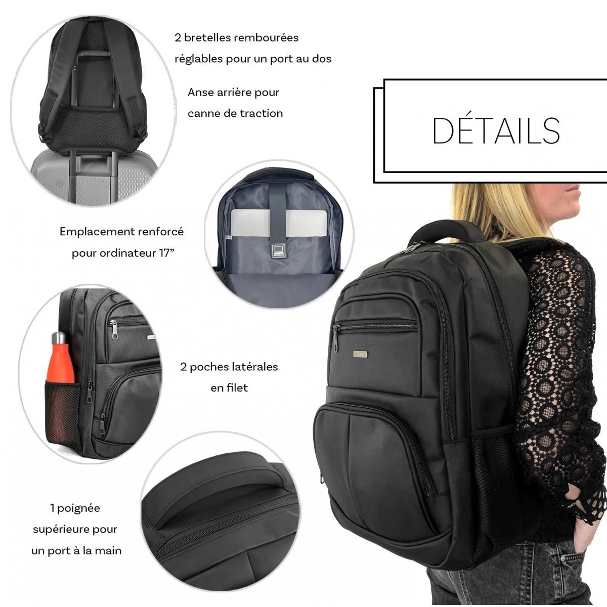 David Jones Sac à dos porte-ordinateur 17