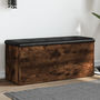 Voir la diapositive 1 : VIDAXL Banc de rangement chene fume 102x42x45 cm bois d'ingenierie