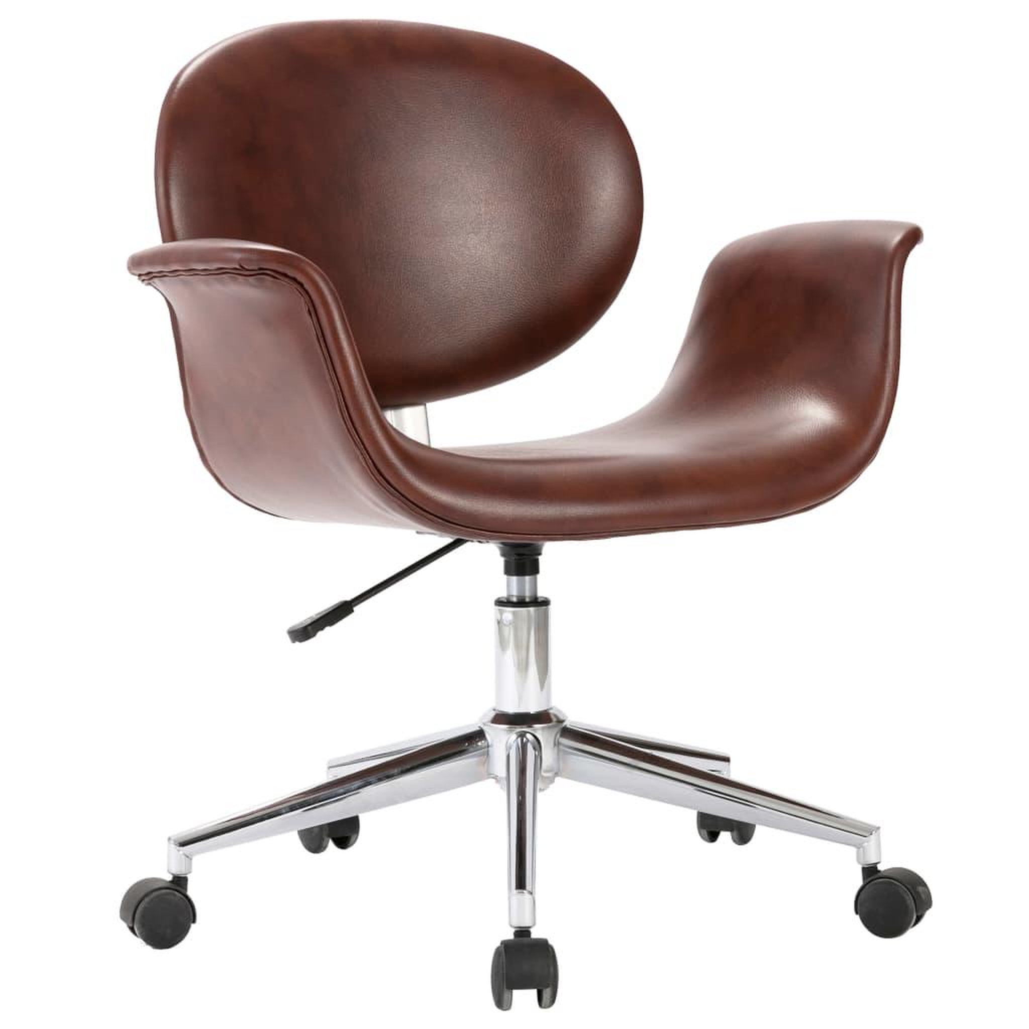 Voir la diapositive 2 : VIDAXL Chaise pivotante de bureau Marron Similicuir