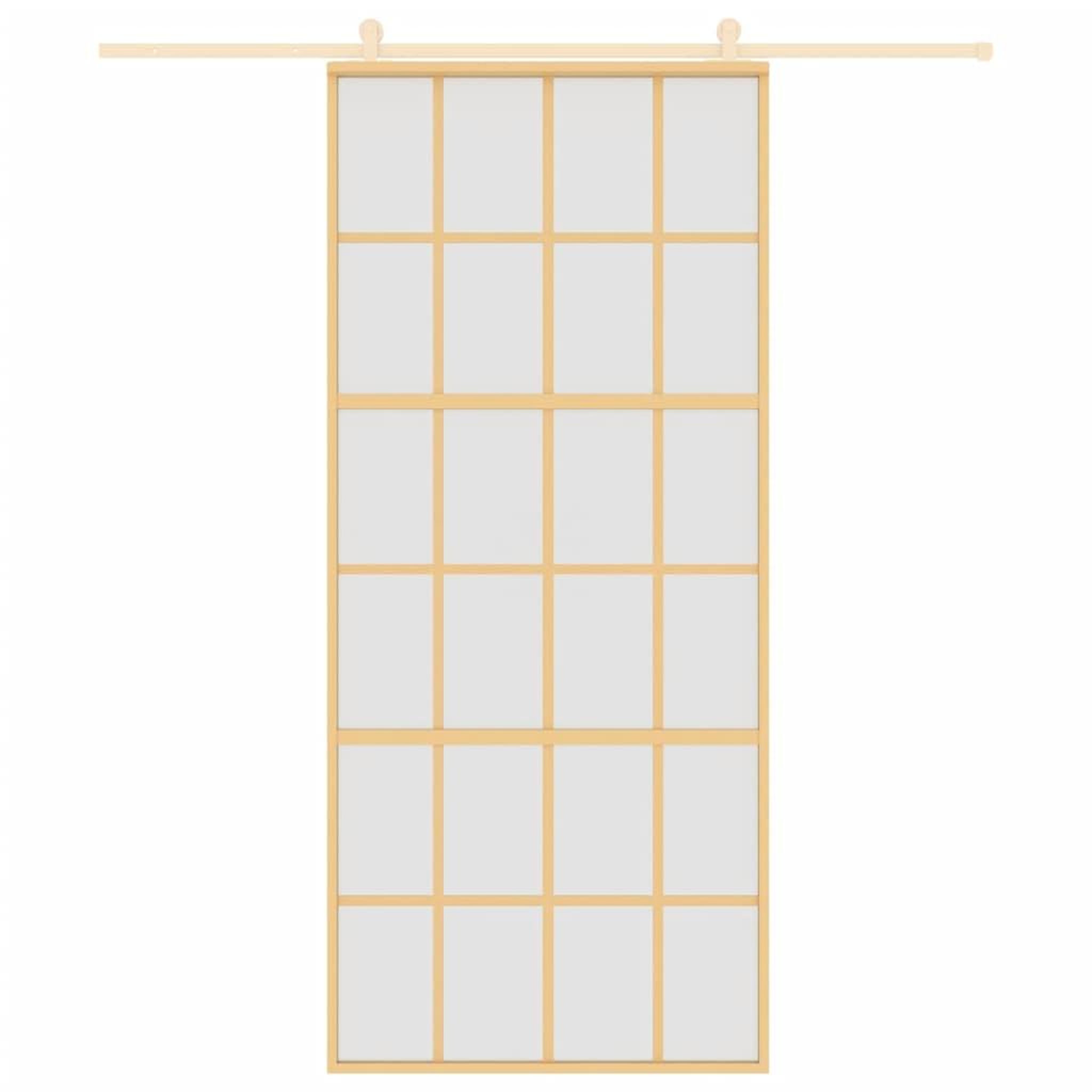 Voir la diapositive 3 : VIDAXL Porte coulissante dore 90x205 cm verre ESG depoli et aluminium