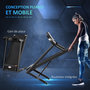 Voir la diapositive 5 : HOMCOM Tapis de course électrique pliable 500 W - V. max. 12 Km/h - écran LED multifonction - 12 programmes - 2 porte-gobelets - support smartphone - acier ABS noir