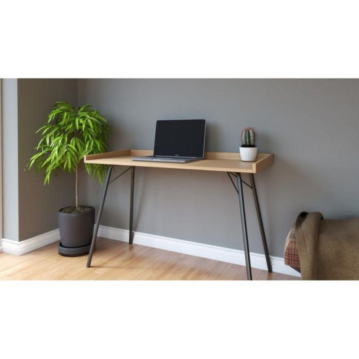 Paris Prix Bureau Design en Bois  Rayburn  115cm Naturel