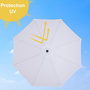 Voir la diapositive 5 : OUTSUNNY Parasol en métal rond polyester 180g/m² manivelle inclinable Ø 3 x 2,45 m blanc