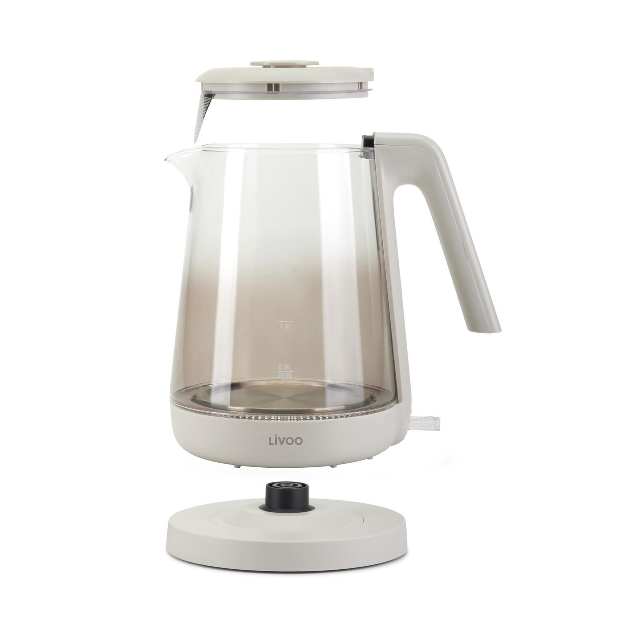 Voir la diapositive 2 : LIVOO Bouilloire sans fil 1.7l 220w verre - dod216g