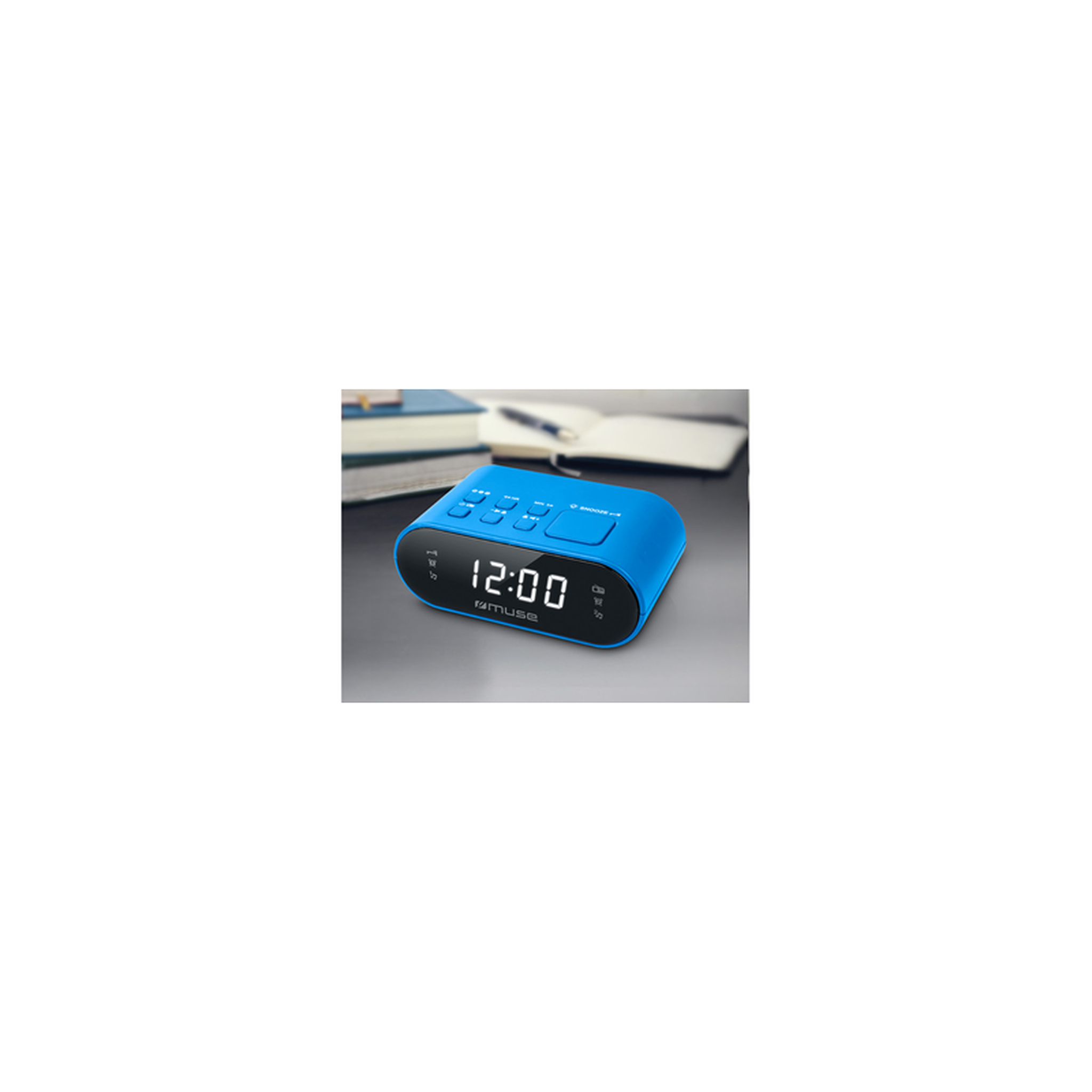 Voir la diapositive 2 : Muse Radio réveil Muse M 10 BL Bleu