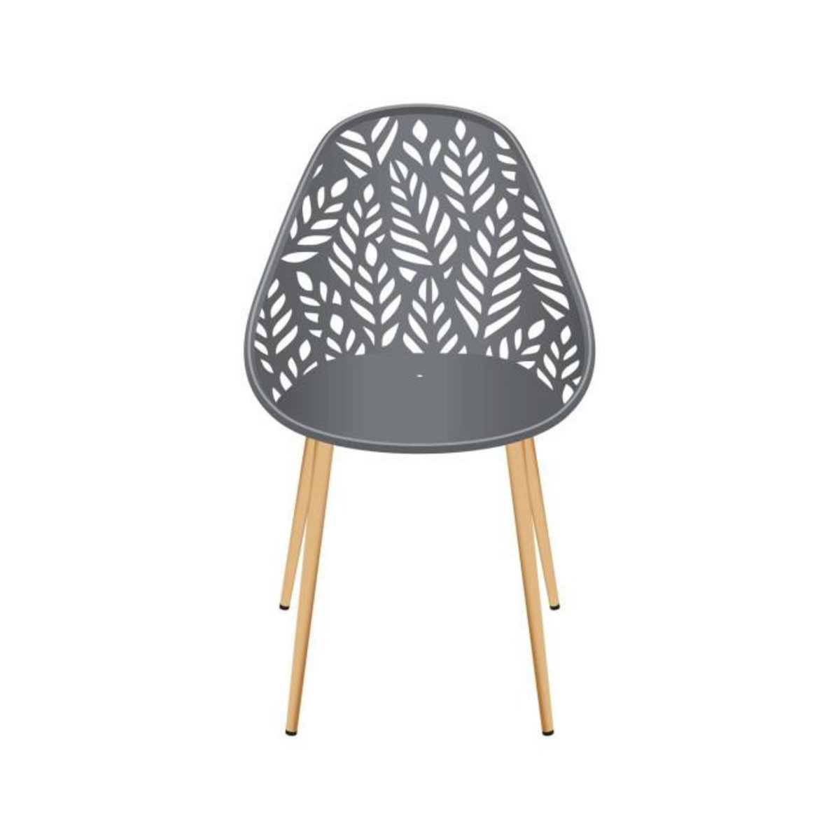 Paris Prix Lot de 4 Chaises de Jardin  Lucena  83cm Gris