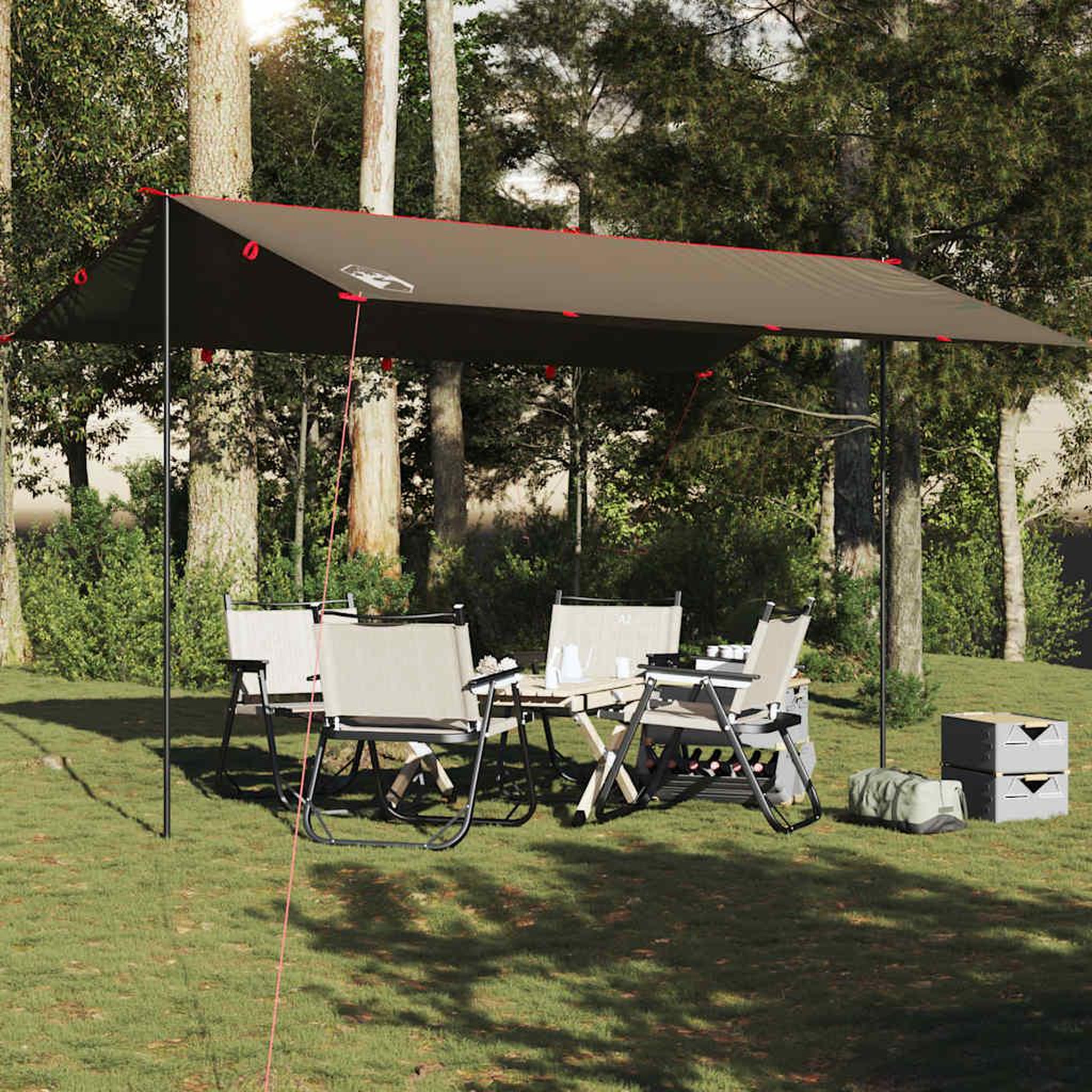 VIDAXL Bache de camping marron 506x306 cm impermeable