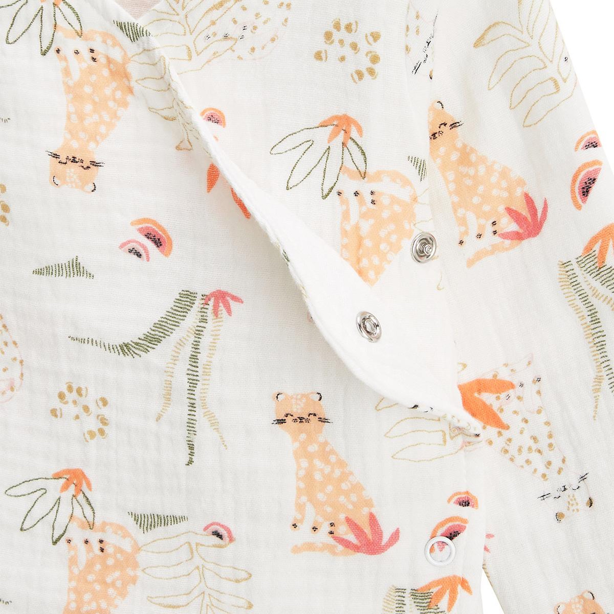 Voir la diapositive 3 : Petit Béguin Gilet bébé en gaze de coton Sierra