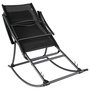 Voir la diapositive 3 : VIDAXL Chaise a bascule de jardin Acier et textilene Noir