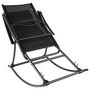 Voir la diapositive 3 : VIDAXL Chaise a bascule de jardin Acier et textilene Noir