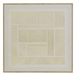 ATMOSPHERA Toile Imprimée Métallisée  Idrissa  58x58cm Beige