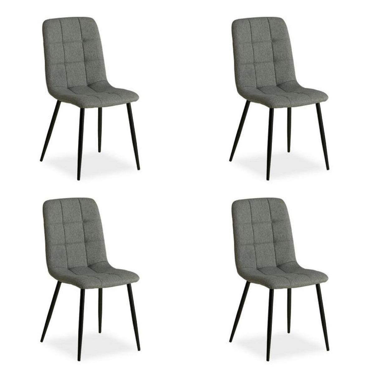 HomeStyle4U Chaise de salle à manger lot 4 chaises grises