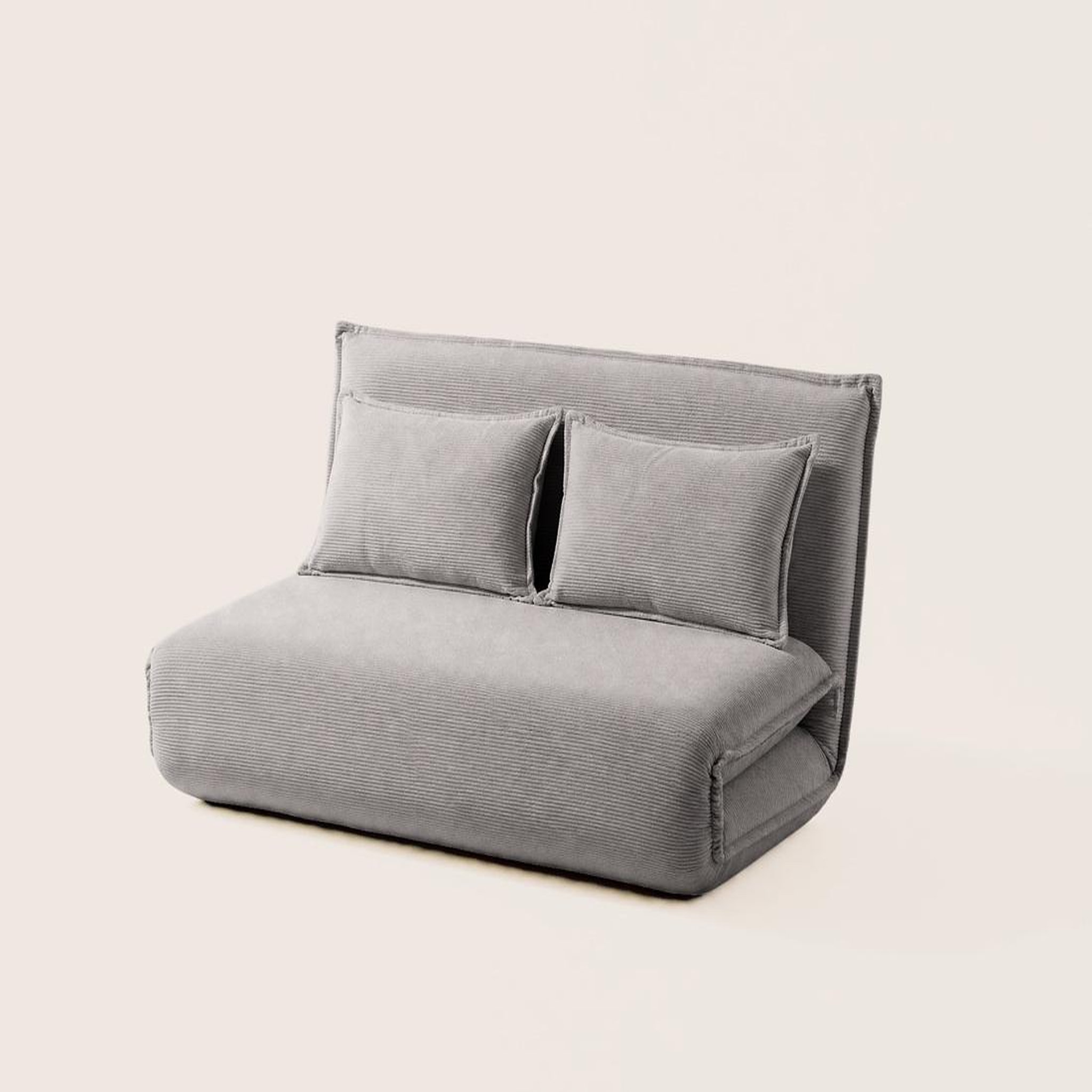 Voir la diapositive 3 : BEST MOBILIER Candice - banquette 2 places convertible clic-clac en velours côtelé