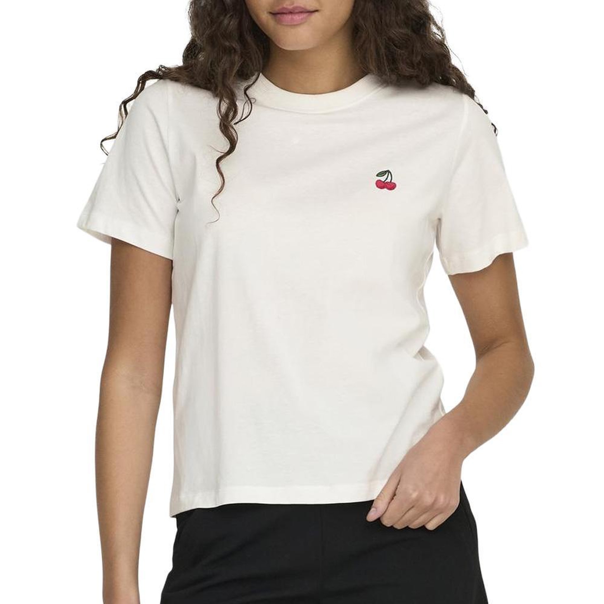 JACQUELINE DE YONG T-Shirt Blanc Femme JDY Pisa Life. Coloris disponibles : Blanc