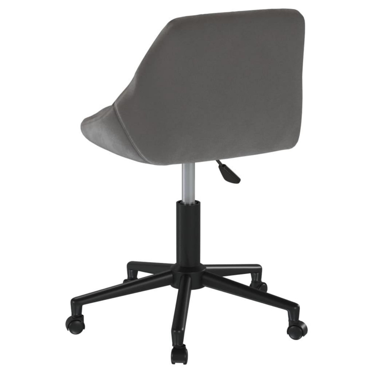 VIDAXL Chaise pivotante de bureau Gris fonce Velours