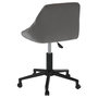 Voir la diapositive 5 : VIDAXL Chaise pivotante de bureau Gris fonce Velours