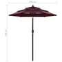 Voir la diapositive 6 : VIDAXL Parasol de jardin a 3 niveaux mat en aluminium rouge bordeaux