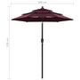Voir la diapositive 6 : VIDAXL Parasol de jardin a 3 niveaux mat en aluminium rouge bordeaux