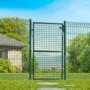 Voir la diapositive 2 : ID MARKET Portillon de jardin 105 x 150 cm en acier vert avec serrure et poignée