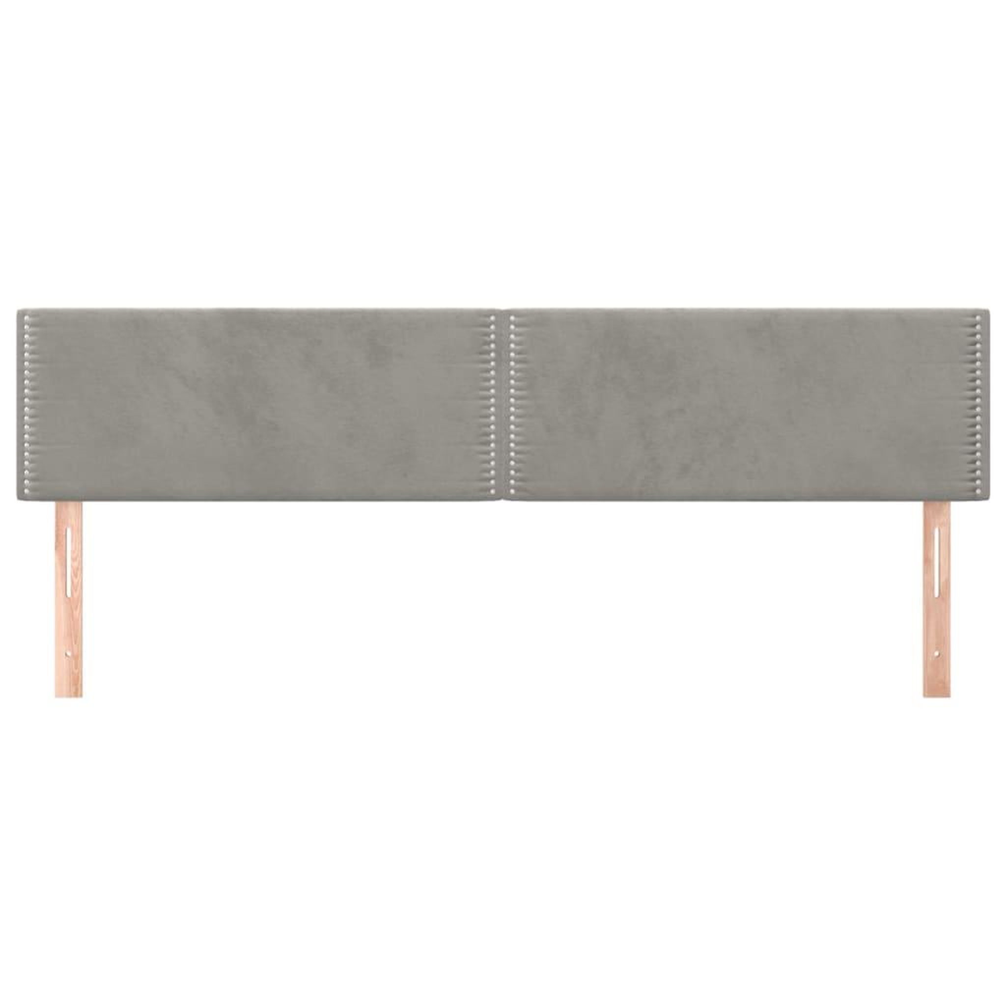 Voir la diapositive 3 : VIDAXL Tetes de lit 2 pcs Gris clair 100x5x78/88 cm Velours