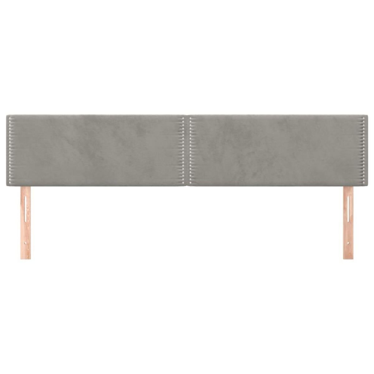 VIDAXL Tetes de lit 2 pcs Gris clair 100x5x78/88 cm Velours