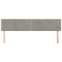 Voir la diapositive 3 : VIDAXL Tetes de lit 2 pcs Gris clair 100x5x78/88 cm Velours