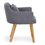 Voir la diapositive 4 : Paris Prix Lot de 2 Fauteuils Scandinave  Alan  70cm Gris Clair