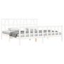Voir la diapositive 4 : VIDAXL Cadre de lit sans matelas blanc 200x200 cm bois massif de pin