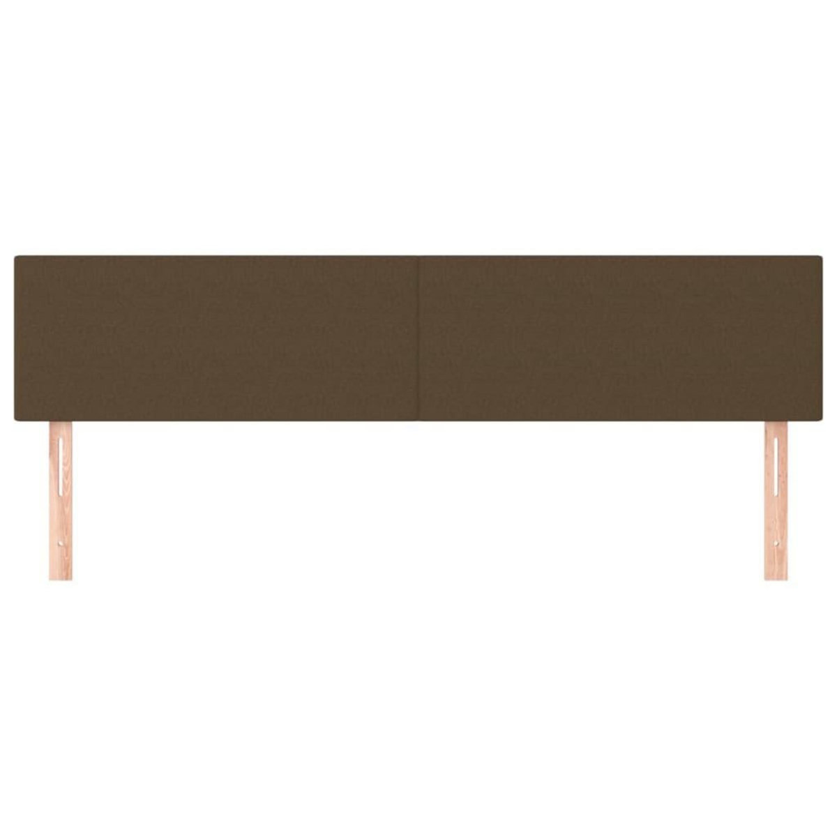 VIDAXL Tetes de lit 2 pcs Marron Fonce 80x5x78/88 cm Tissu