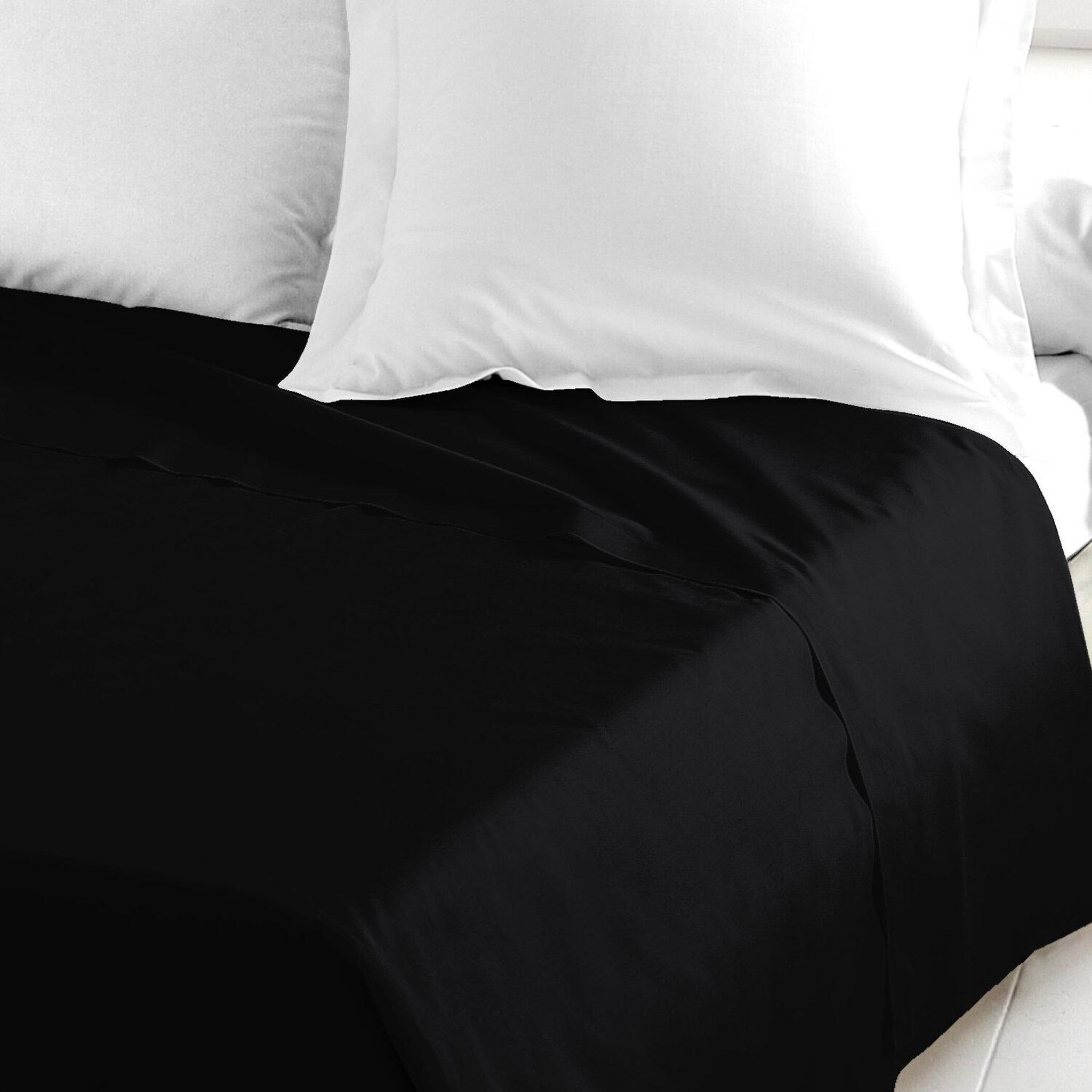 Voir la diapositive 1 : Home collection Drap plat 100% coton uni