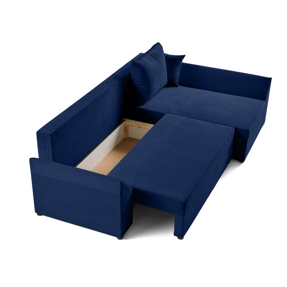 BEST MOBILIER Mike - canapé d'angle réversible - 4 places - convertible avec coffre - en velours