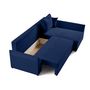 Voir la diapositive 2 : BEST MOBILIER Mike - canapé d'angle réversible - 4 places - convertible avec coffre - en velours