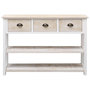Voir la diapositive 2 : VIDAXL Buffet Blanc et marron 108x30x76 cm Bois de Paulownia massif