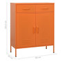 Voir la diapositive 6 : VIDAXL Armoire de rangement Orange 80x35x101,5 cm Acier
