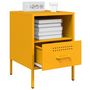 Voir la diapositive 4 : VIDAXL Tables de chevet 2 pcs jaune moutarde 36x39x50,5 cm acier