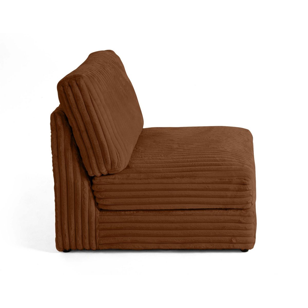 LISA DESIGN Jasper - module d'assise - en fausse fourrure côtelée