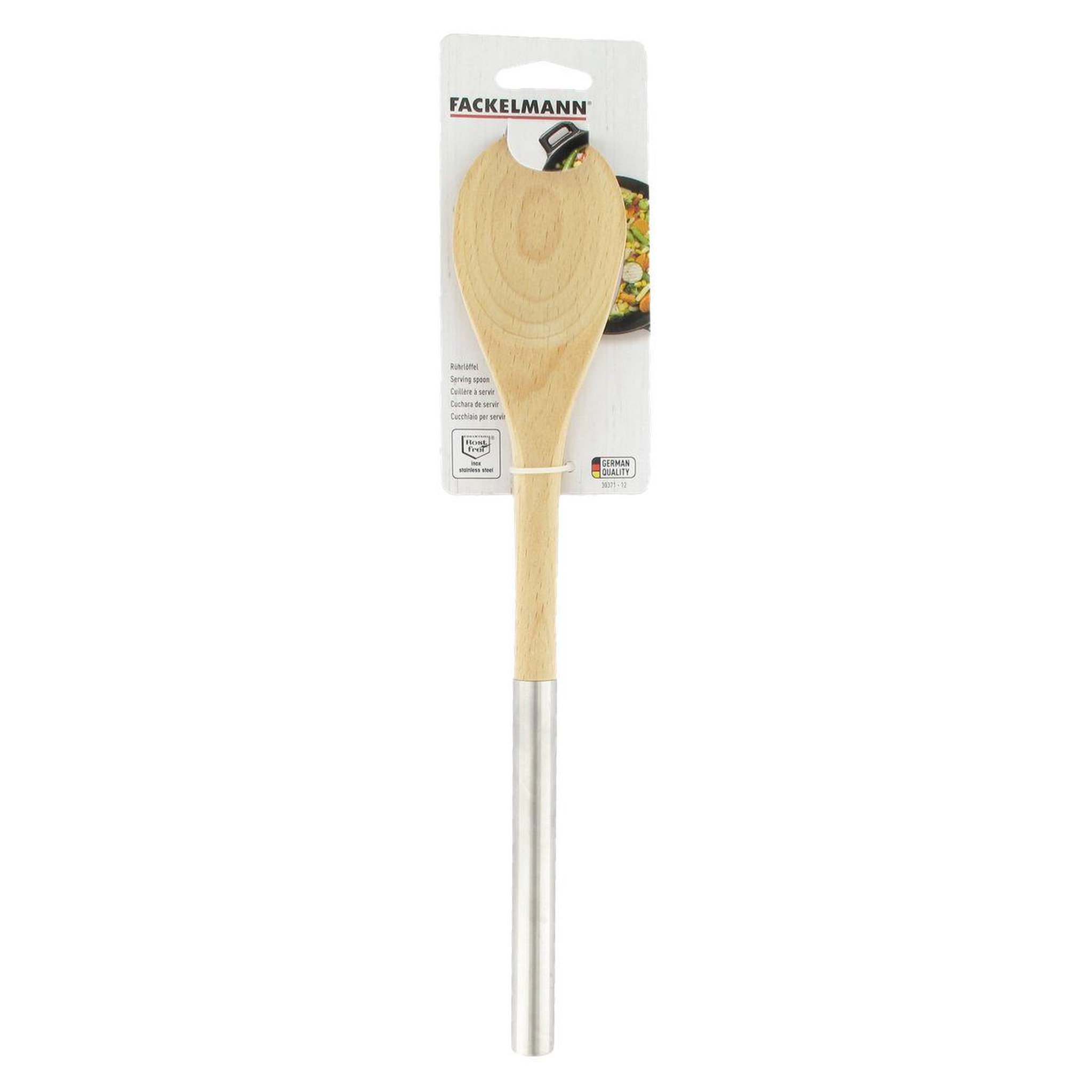 Voir la diapositive 6 : Fackelmann Cuillère en bois manche inox 34 cm Fackelmann Boissellerie