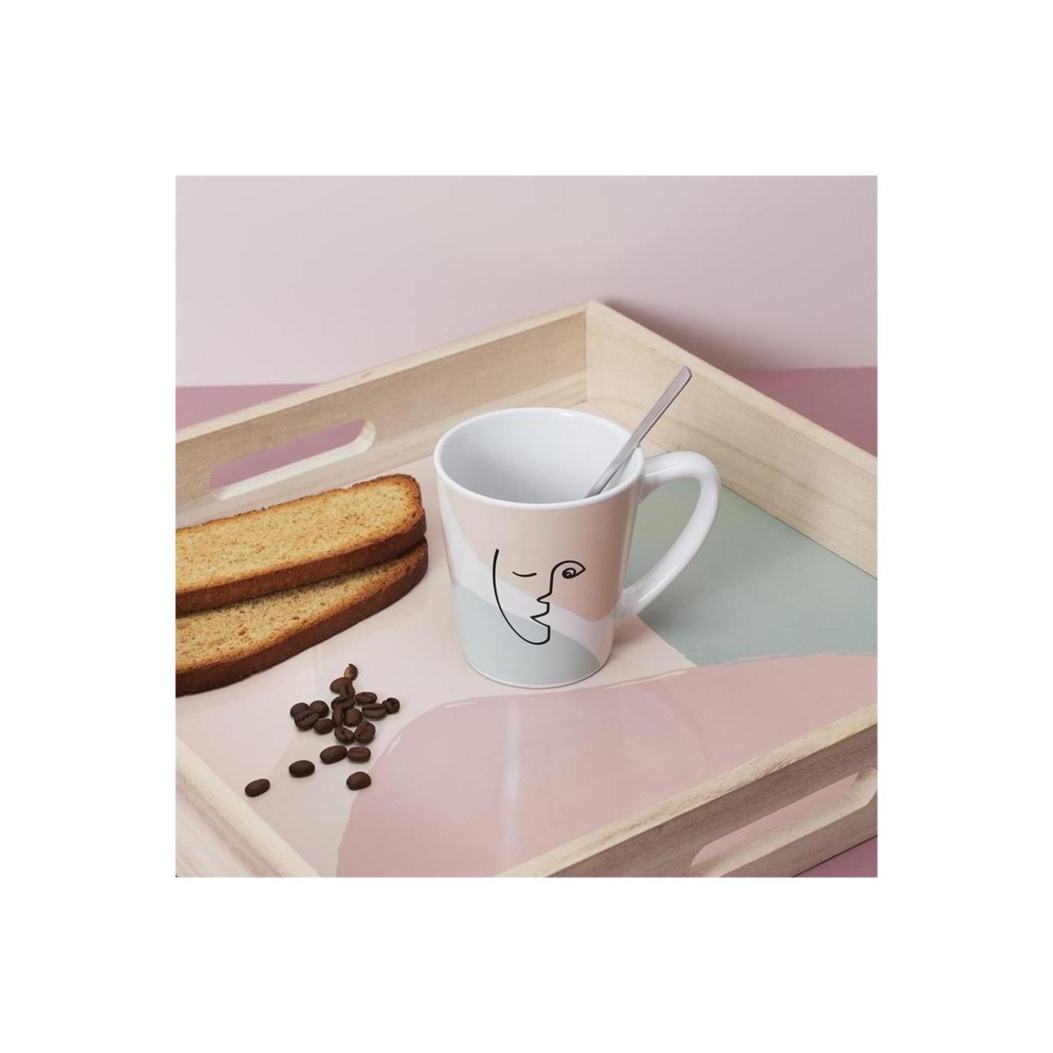 Voir la diapositive 5 : The Home Deco Factory Lot de 6 mugs en porcelaine  arty  30cl multicolore
