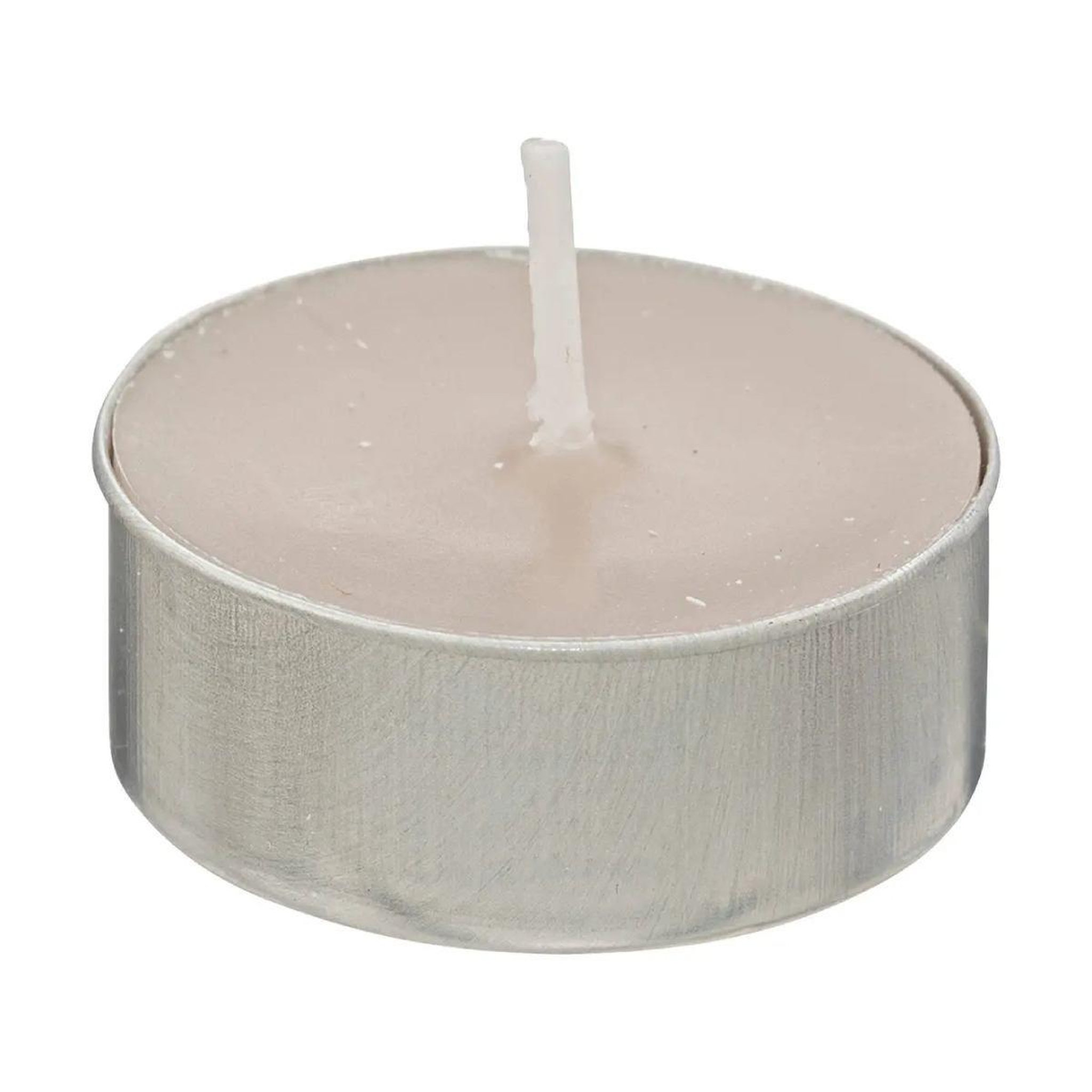 Voir la diapositive 2 : ATMOSPHERA Lot de 18 bougies chauffe-plat  hugo  3,7cm taupe