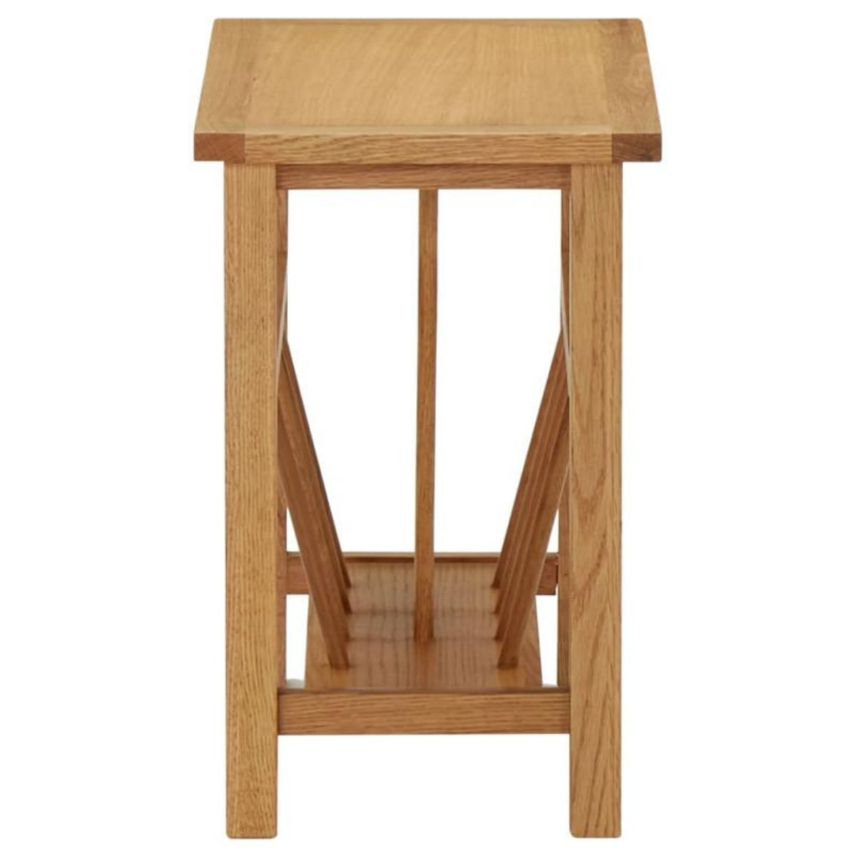 VIDAXL Table à revues 45x27x42 cm Bois de chêne solide
