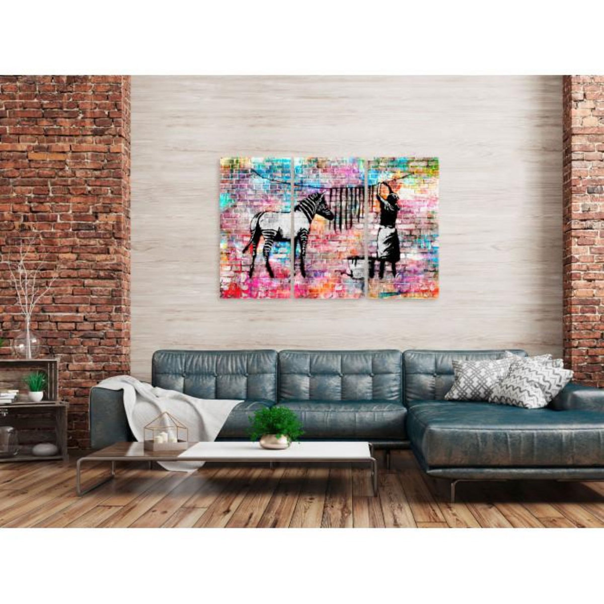 Paris Prix Tableau Imprimé 3 Panneaux  Colourful Washing