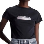 CALVIN KLEIN JEANS T shirt  Femme Calvin Klein Jeans Diffused Box Fitted. Coloris disponibles : Noir