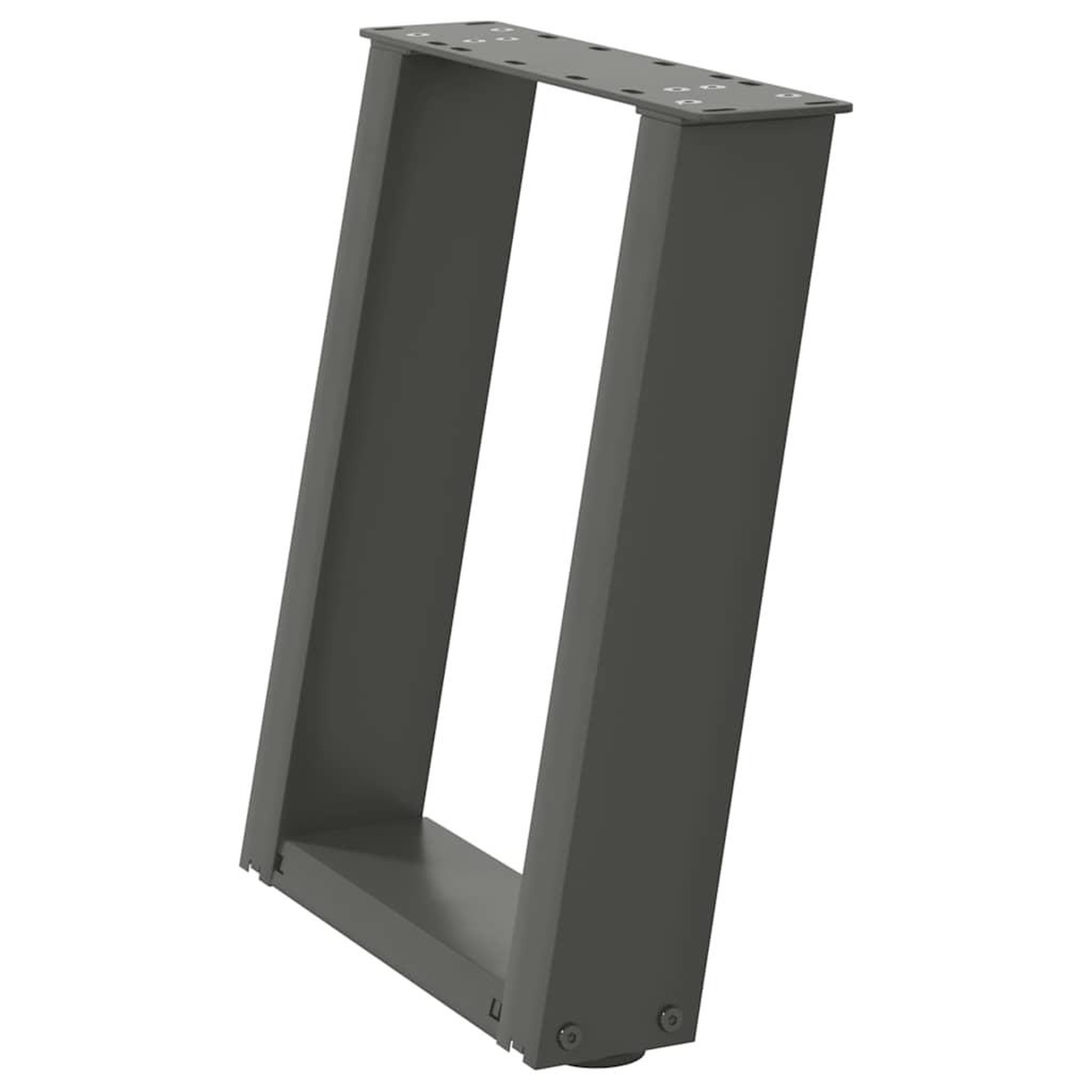 Voir la diapositive 4 : VIDAXL Pieds de table basse forme de U 2 pcs anthracite 38x(42-43) cm
