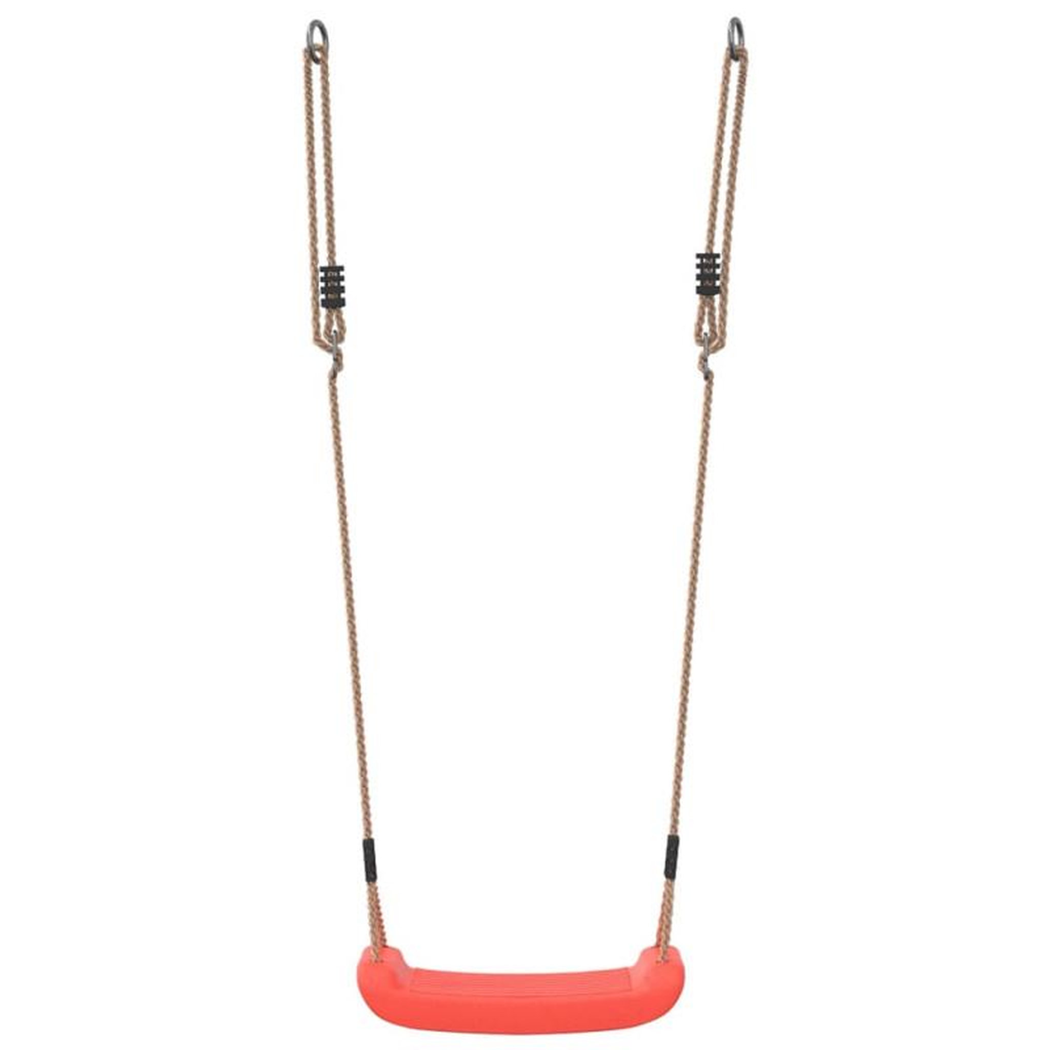 Voir la diapositive 4 : VIDAXL Balançoire d extérieur d enfants simple et corde réglable rouge