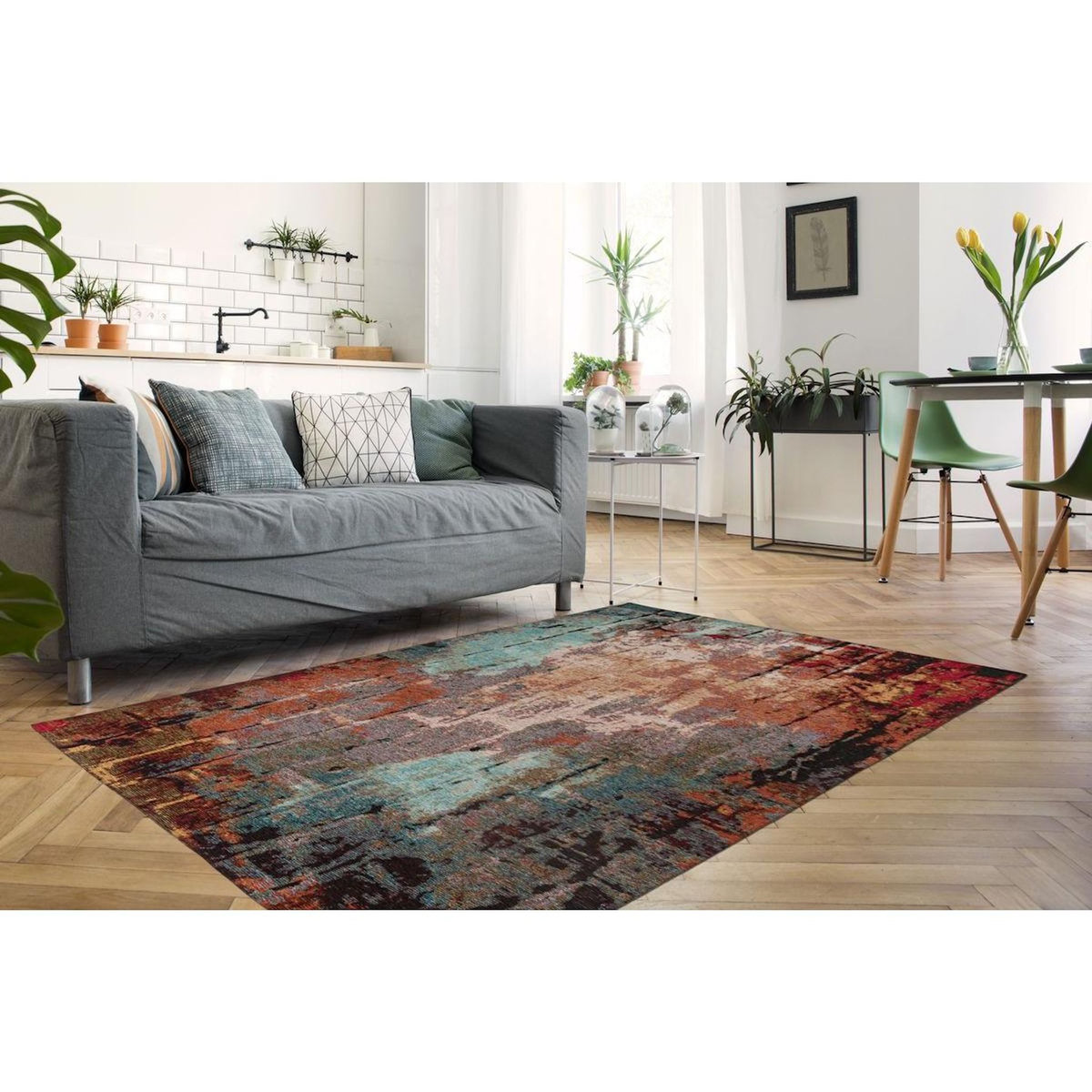 Paris Prix Tapis Tissé Imprimé à Motifs  Primavera  Multicolore