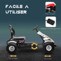 Voir la diapositive 5 : HOMCOM Kart à pédales enfant Go kart Formule 1 Racing passione italia pneus gonflables caoutchouc