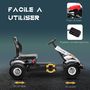 Voir la diapositive 5 : HOMCOM Kart à pédales enfant Go kart Formule 1 Racing passione italia pneus gonflables caoutchouc
