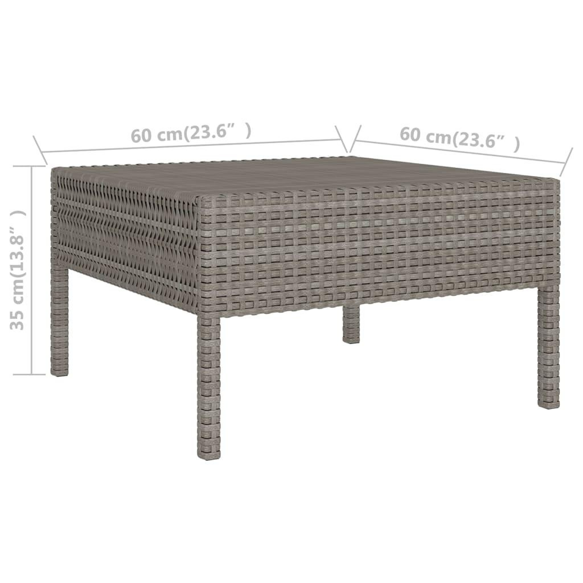Voir la diapositive 6 : VIDAXL Salon de jardin 8 pcs avec coussins resine tressee gris