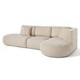 Voir la diapositive 4 : LISA DESIGN Santorini - canapé modulable d'angle droit - 5 places - en tissu texturé