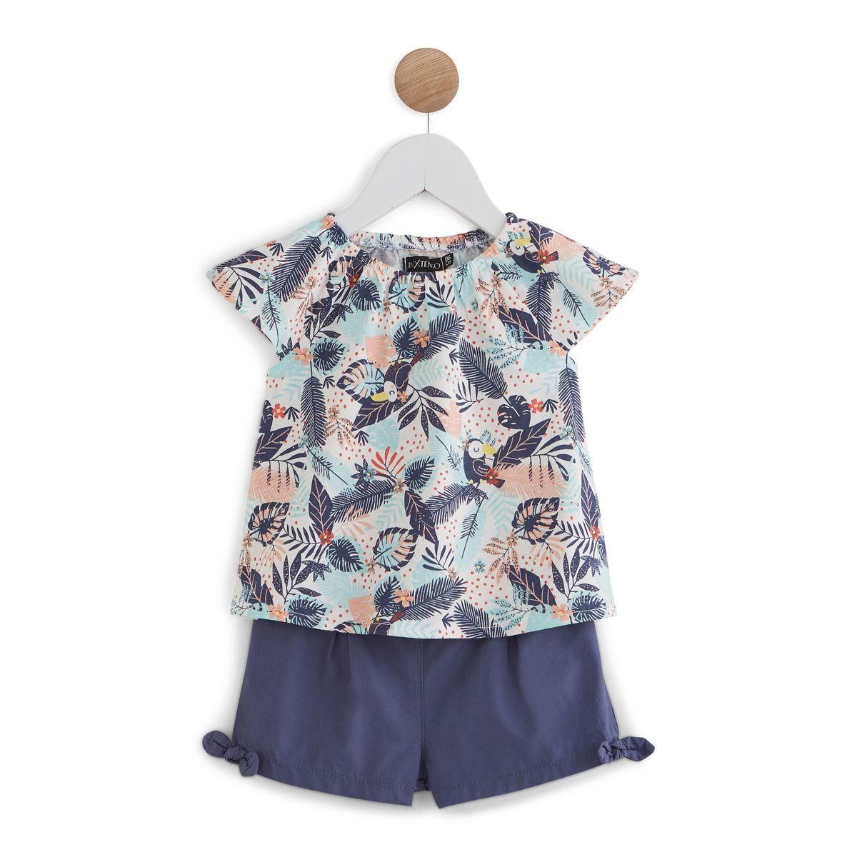 IN EXTENSO Ensemble débardeur + short bébé fille